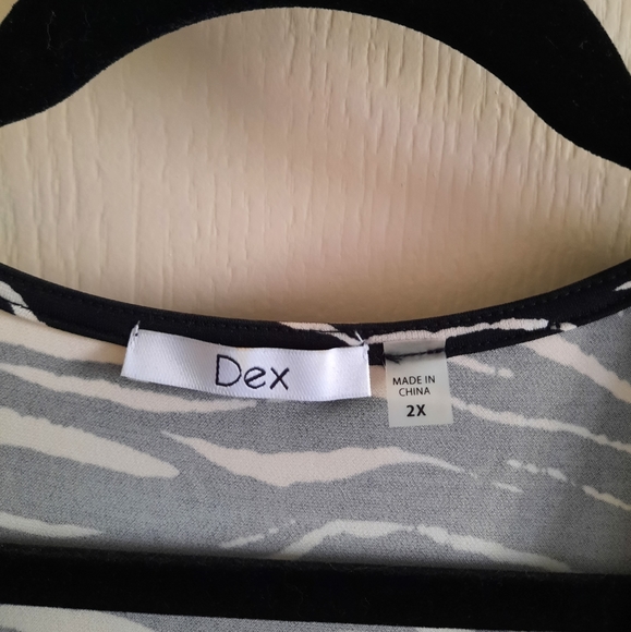 Dex Zebra Print Plus Size Faux Wrap Dress - Picture 8 of 8